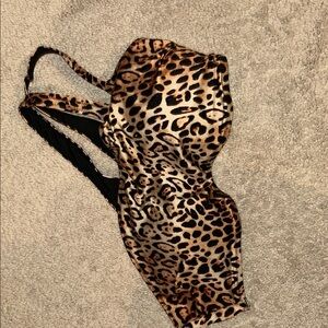 Leopard Print Bikini Top